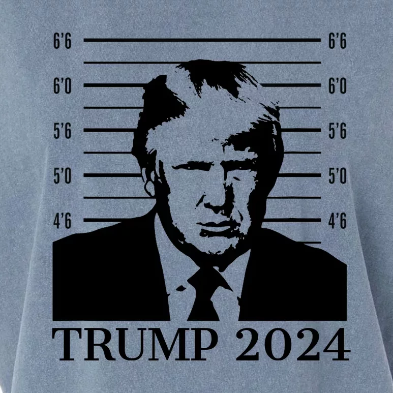 Donald Trump 2024 Mugshot Take America Back Usa Garment-Dyed Women's Muscle Tee