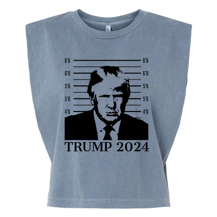 Donald Trump 2024 Mugshot Take America Back Usa Garment-Dyed Women's Muscle Tee