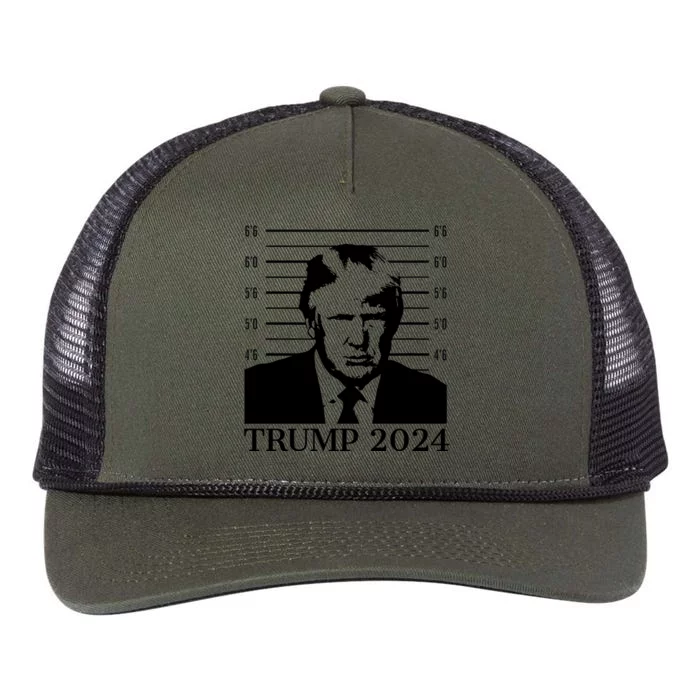 Donald Trump 2024 Mugshot Take America Back Usa Retro Rope Trucker Hat Cap