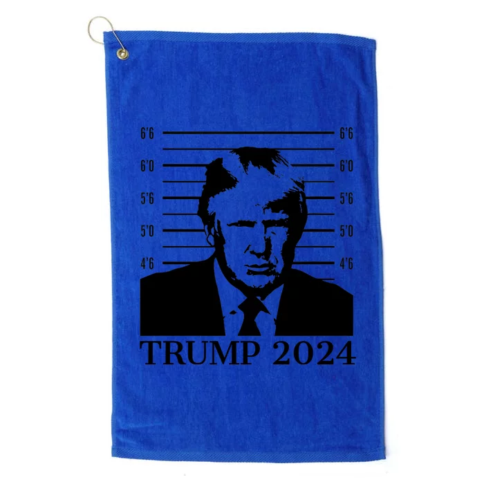 Donald Trump 2024 Mugshot Take America Back Usa Platinum Collection Golf Towel