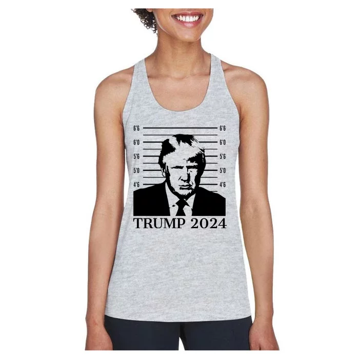 Donald Trump 2024 Mugshot Take America Back Usa Women's Racerback Tank