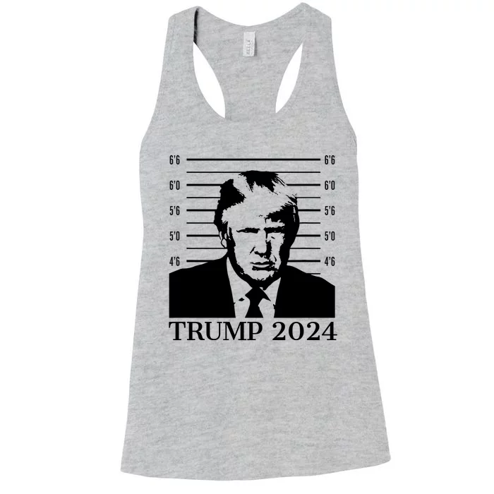 Donald Trump 2024 Mugshot Take America Back Usa Women's Racerback Tank