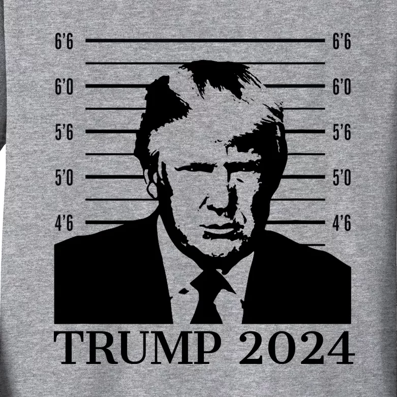 Donald Trump 2024 Mugshot Take America Back Usa Kids Long Sleeve Shirt