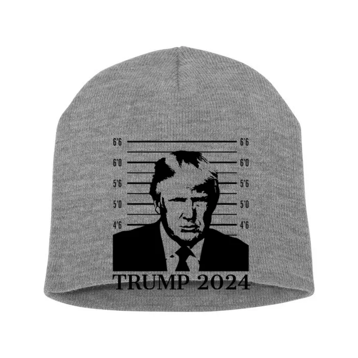 Donald Trump 2024 Mugshot Take America Back Usa Short Acrylic Beanie