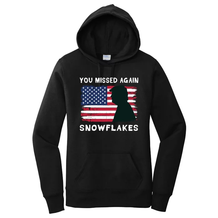 Donald Trump 2024 Missed Me Funny Conservative Women's Pullover Hoodie