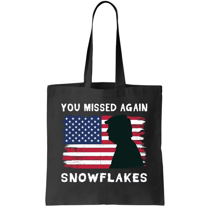 Donald Trump 2024 Missed Me Funny Conservative Tote Bag