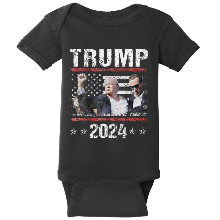 Donald Trump 2024 Survived Shot At Election Rally Baby Bodysuit