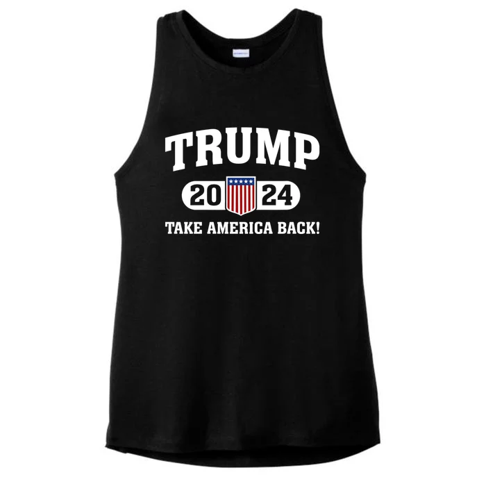 Donald Trump 2024 Take America Back! Trump 2024 Election The Return Ultra MAGA Ladies Tri-Blend Wicking Tank