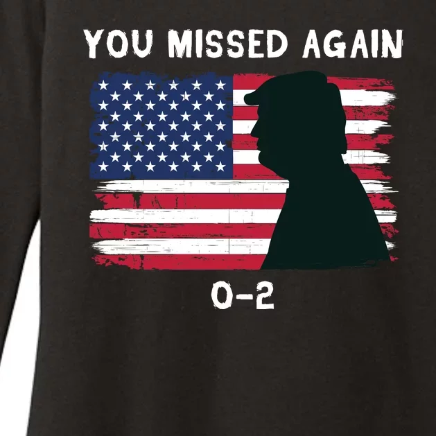 Donald Trump 2024 Missed Me Funny Conservative Womens CVC Long Sleeve Shirt