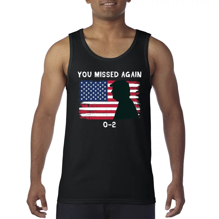 Donald Trump 2024 Missed Me Funny Conservative Tank Top