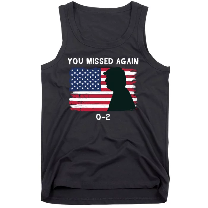 Donald Trump 2024 Missed Me Funny Conservative Tank Top