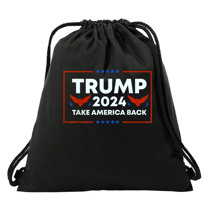 Donald Trump 2024 Take America Back Election The Return Drawstring Bag