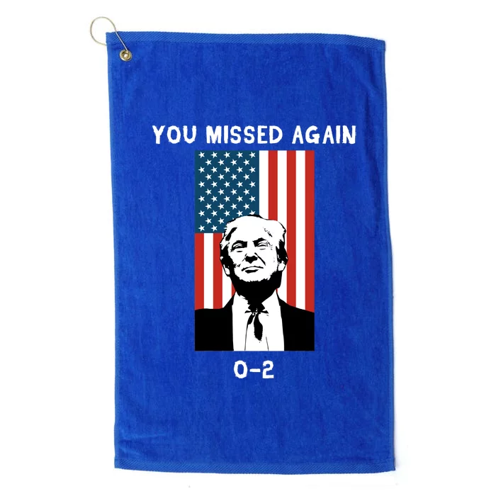 Donald Trump 2024 Missed Me Funny Conservative Platinum Collection Golf Towel