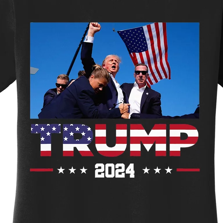 Donald Trump 2024 Survived Shot At Election Rally Women's T-Shirt