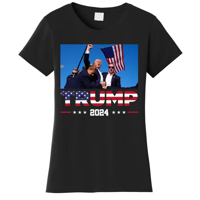 Donald Trump 2024 Survived Shot At Election Rally Women's T-Shirt