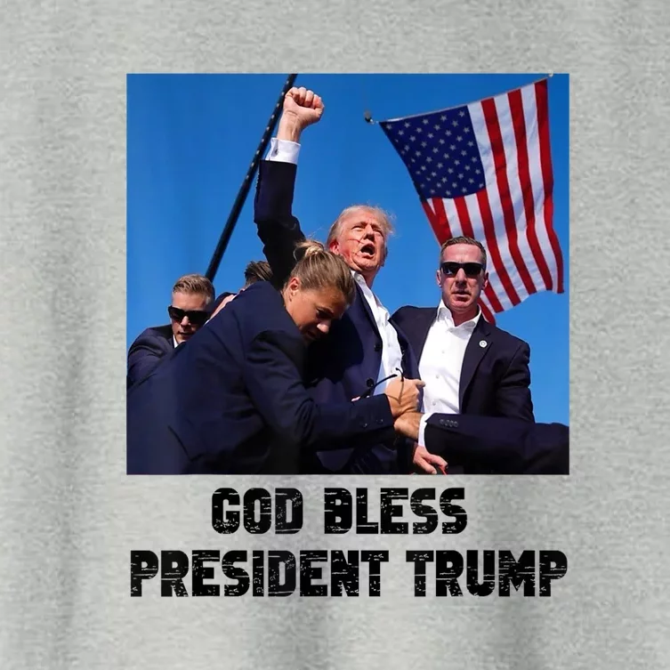 Donald Trump 2024 God Bless President Trump Gift Women's Crop Top Tee