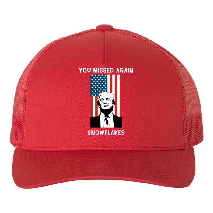 Donald Trump 2024 Missed Me Funny Conservative Yupoong Adult 5-Panel Trucker Hat