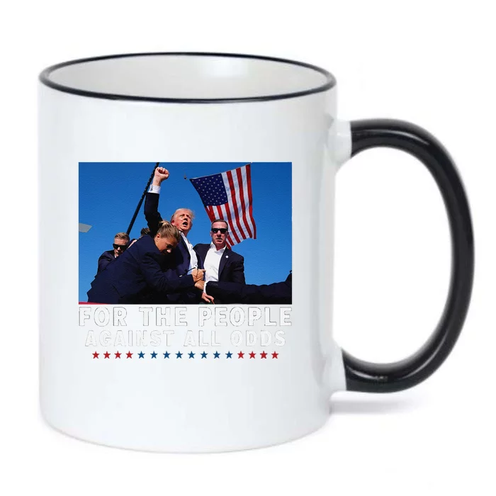 Donald Trump 2024 For The People Against All Odds Black Color Changing Mug