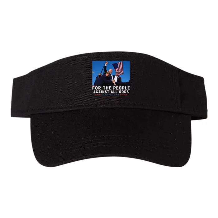 Donald Trump 2024 For The People Against All Odds Valucap Bio-Washed Visor