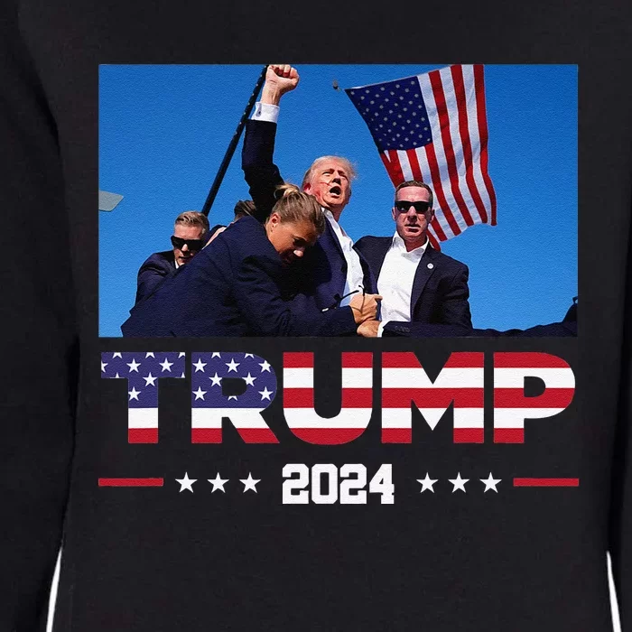 Donald Trump 2024 Survived Shot At Election Rally Womens California Wash Sweatshirt