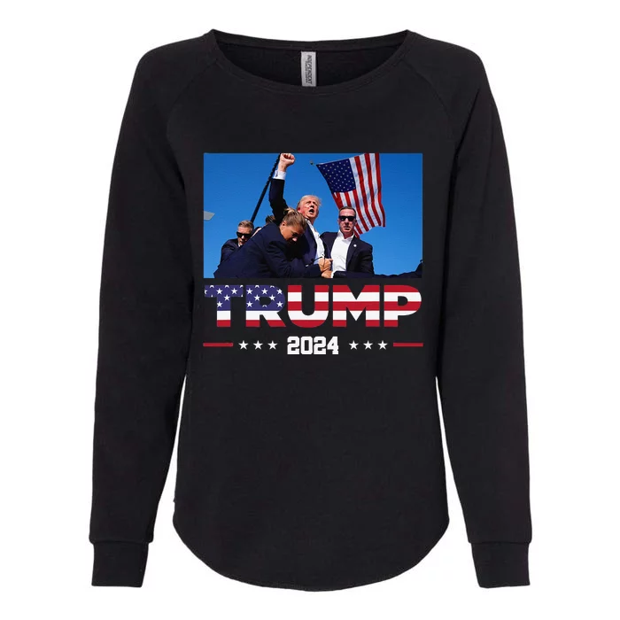 Donald Trump 2024 Survived Shot At Election Rally Womens California Wash Sweatshirt