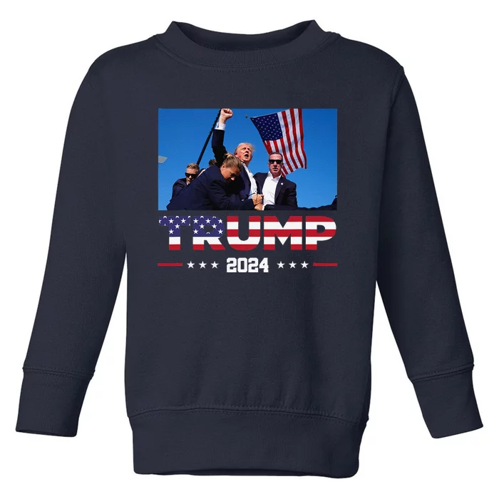 Donald Trump 2024 Survived Shot At Election Rally Toddler Sweatshirt