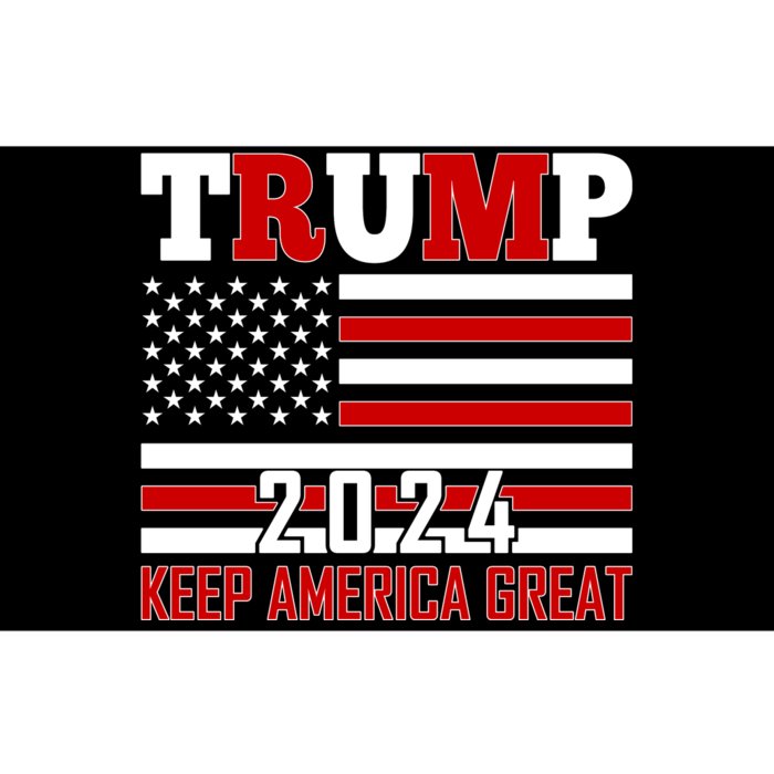 Donald Trump 2024 Keep America Great Usa Flag Bumper Sticker