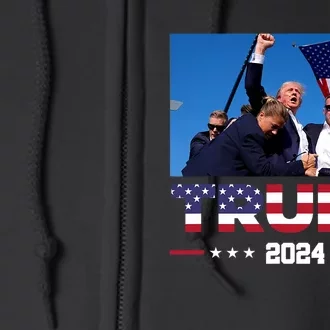 Donald Trump 2024 Survived Shot At Election Rally Full Zip Hoodie