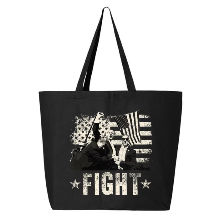 Donald Trump 2024 Fight Fight Fight Donald Trump Fist Pump 25L Jumbo Tote