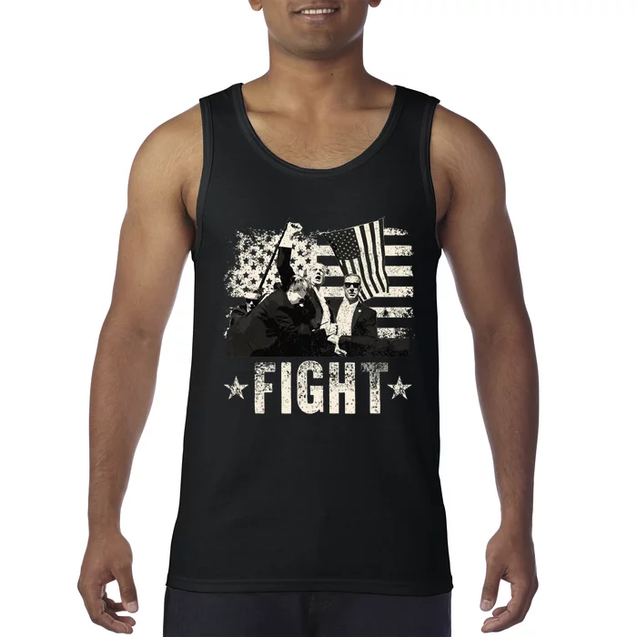 Donald Trump 2024 Fight Fight Fight Donald Trump Fist Pump Tank Top