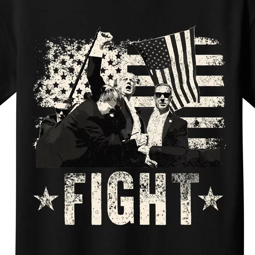 Donald Trump 2024 Fight Fight Fight Donald Trump Fist Pump Kids T-Shirt