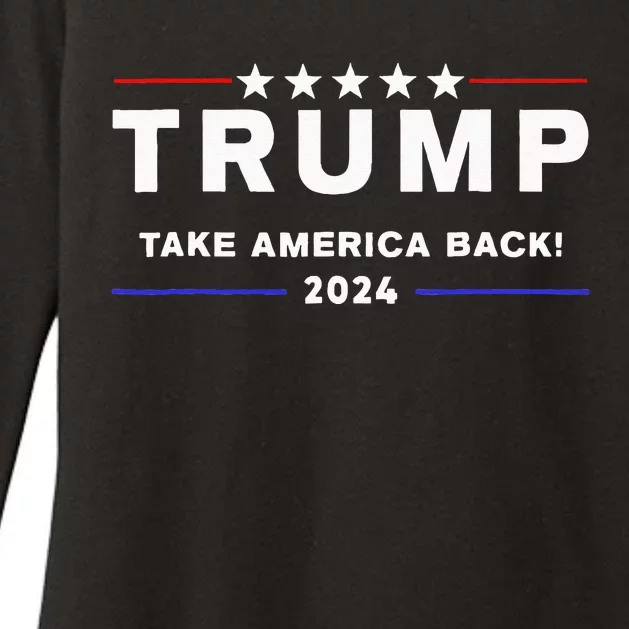 Donald Trump 2024 Take America Back Election The Return Womens CVC Long Sleeve Shirt