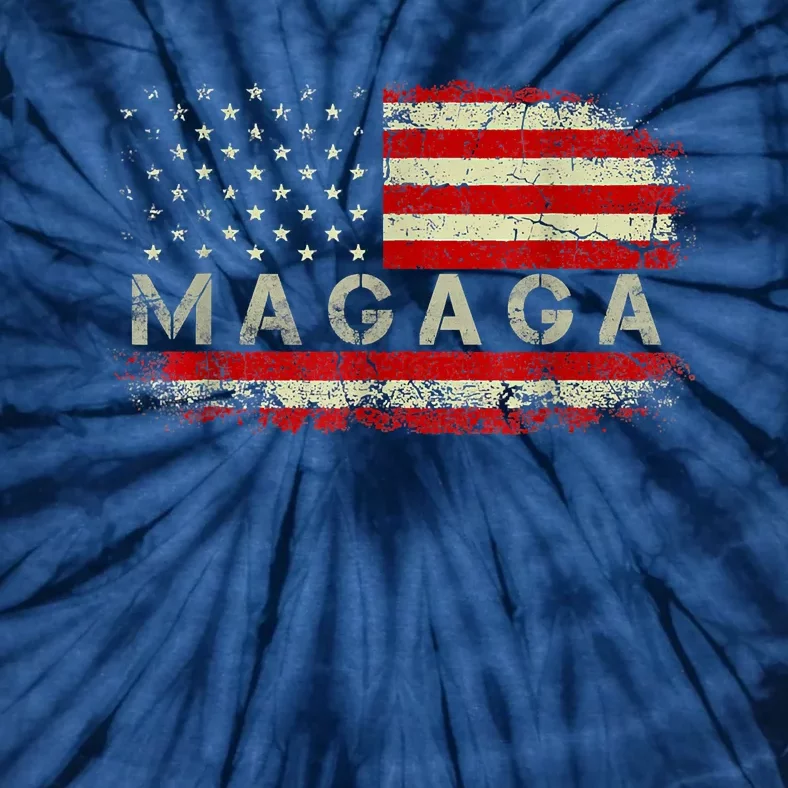 Donald Trump 2024 MAGAGA Take America Back American US Flag Tie-Dye T-Shirt