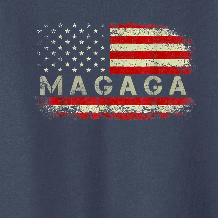 Donald Trump 2024 MAGAGA Take America Back American US Flag Toddler T-Shirt