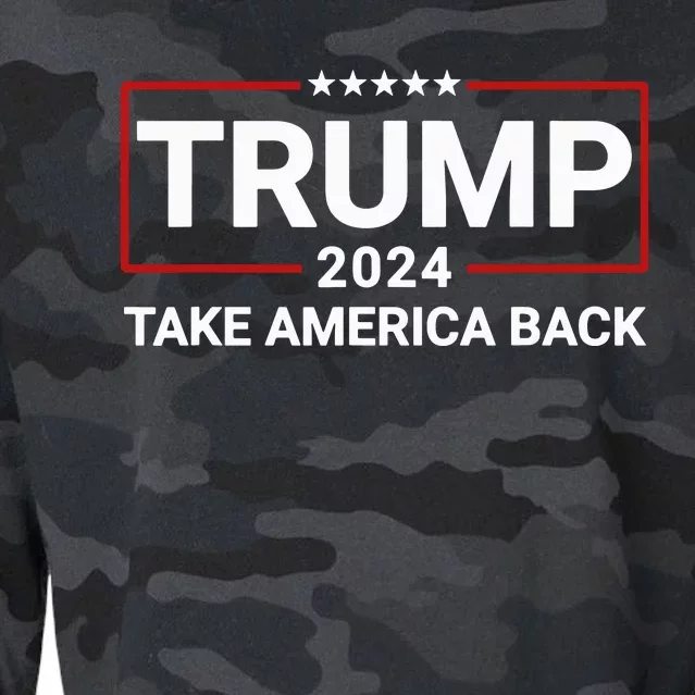 Donald Trump 2024 Take America Back Election Cropped Pullover Crew