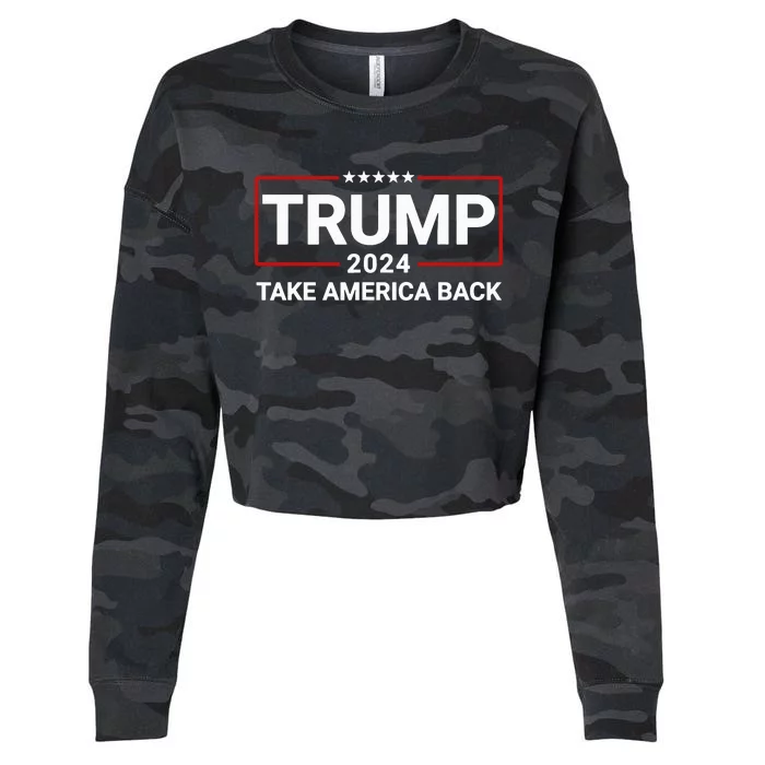 Donald Trump 2024 Take America Back Election Cropped Pullover Crew