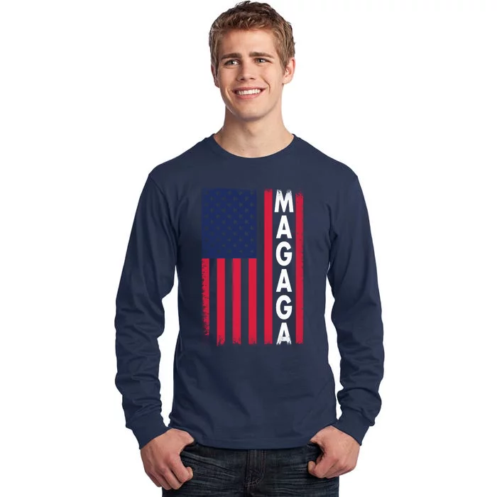 Donald Trump 2024 Make America Great And Glorious Again MAGAGA Shirt Magaga Tall Long Sleeve T-Shirt