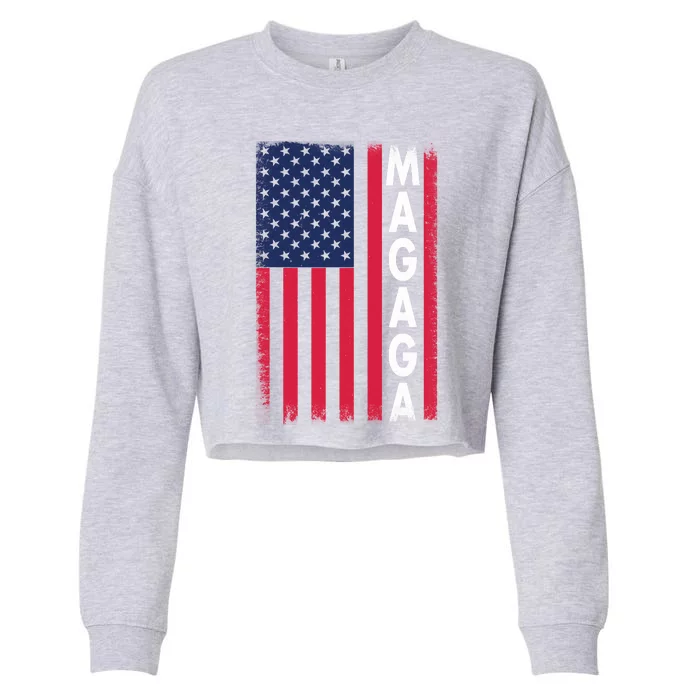 Donald Trump 2024 Make America Great And Glorious Again MAGAGA Shirt Magaga Cropped Pullover Crew