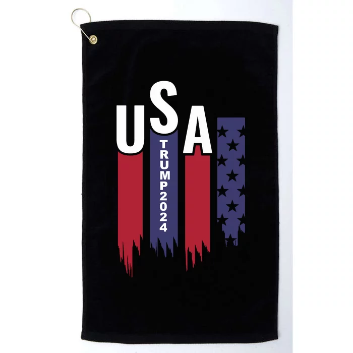 Donald Trump 2024 Take America Back American Flag Platinum Collection Golf Towel