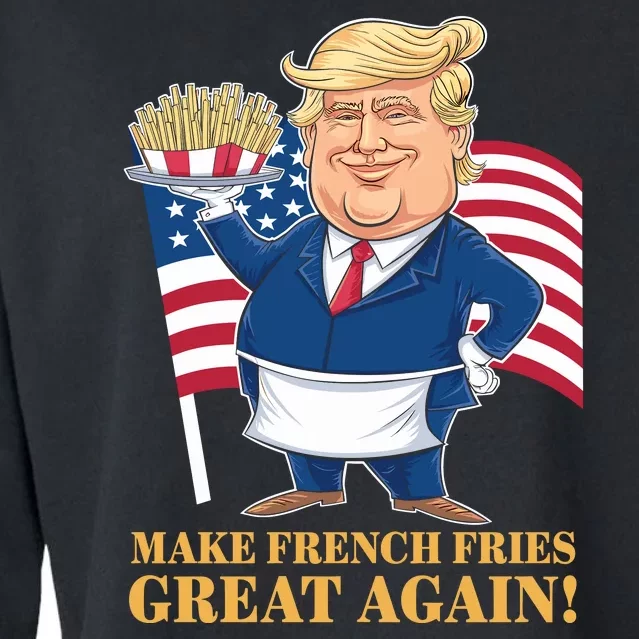 Donald Trump 2024 French Fry Make French Fries Great Again 2024 Magadonalds Cropped Pullover Crew