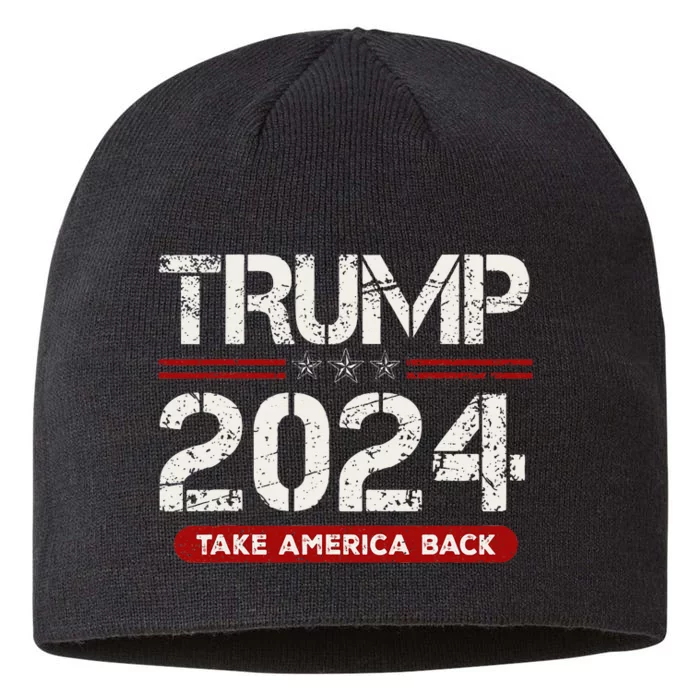 Donald Trump 2024 Take America Back Election 8 1/2in Sustainable Knit Beanie