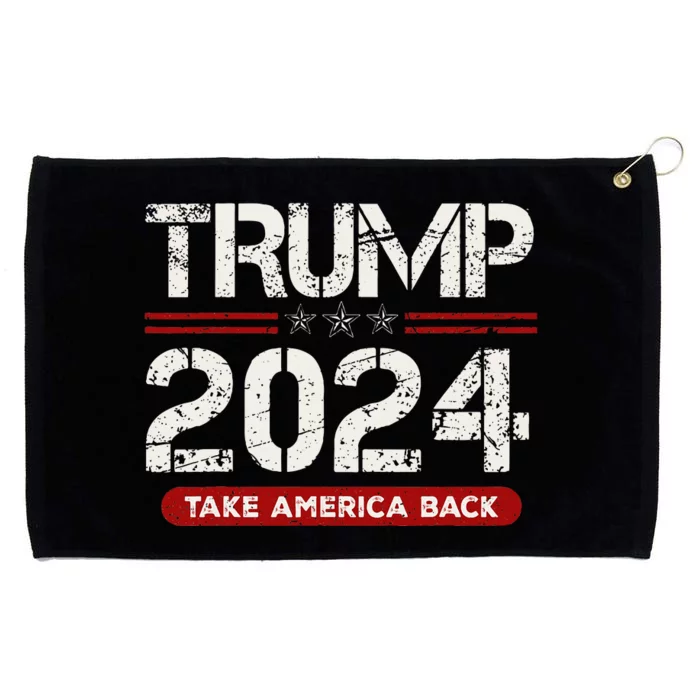 Donald Trump 2024 Take America Back Election Grommeted Golf Towel