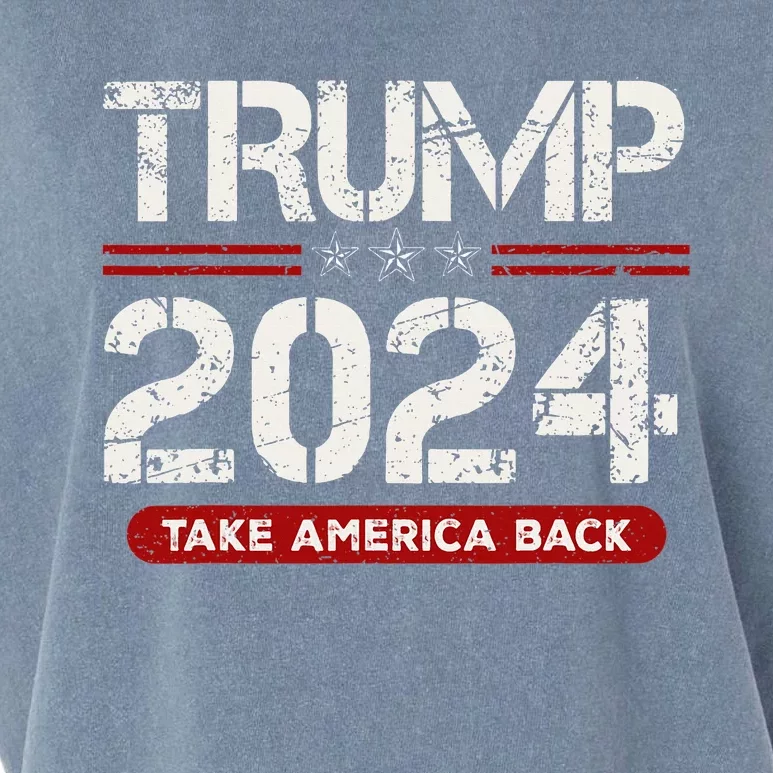 Donald Trump 2024 Take America Back Election Garment-Dyed Women's Muscle Tee