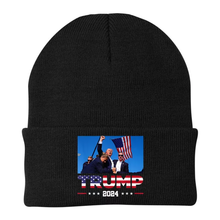 Donald Trump 2024 Survived Shot At Election Rally Knit Cap Winter Beanie