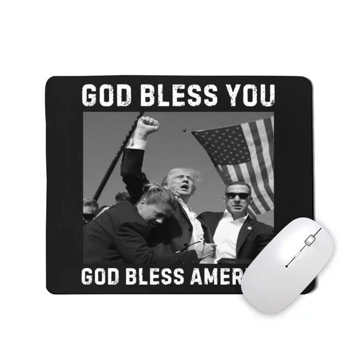 Donald Trump 2024 God Bless You God Bless America Mousepad