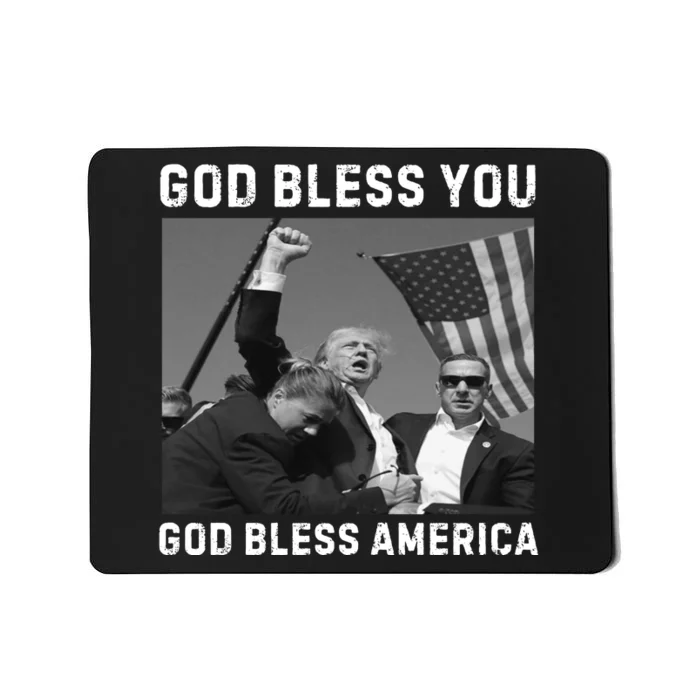 Donald Trump 2024 God Bless You God Bless America Mousepad