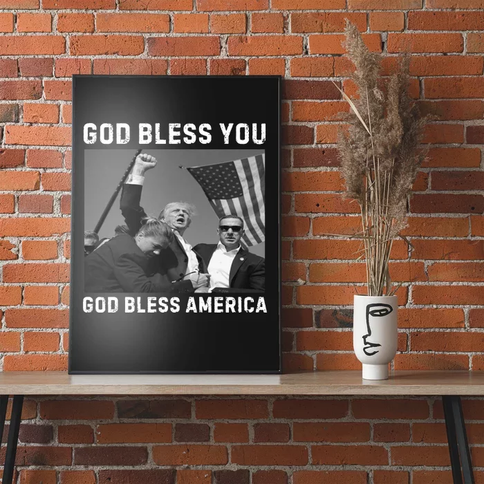 Donald Trump 2024 God Bless You God Bless America Poster