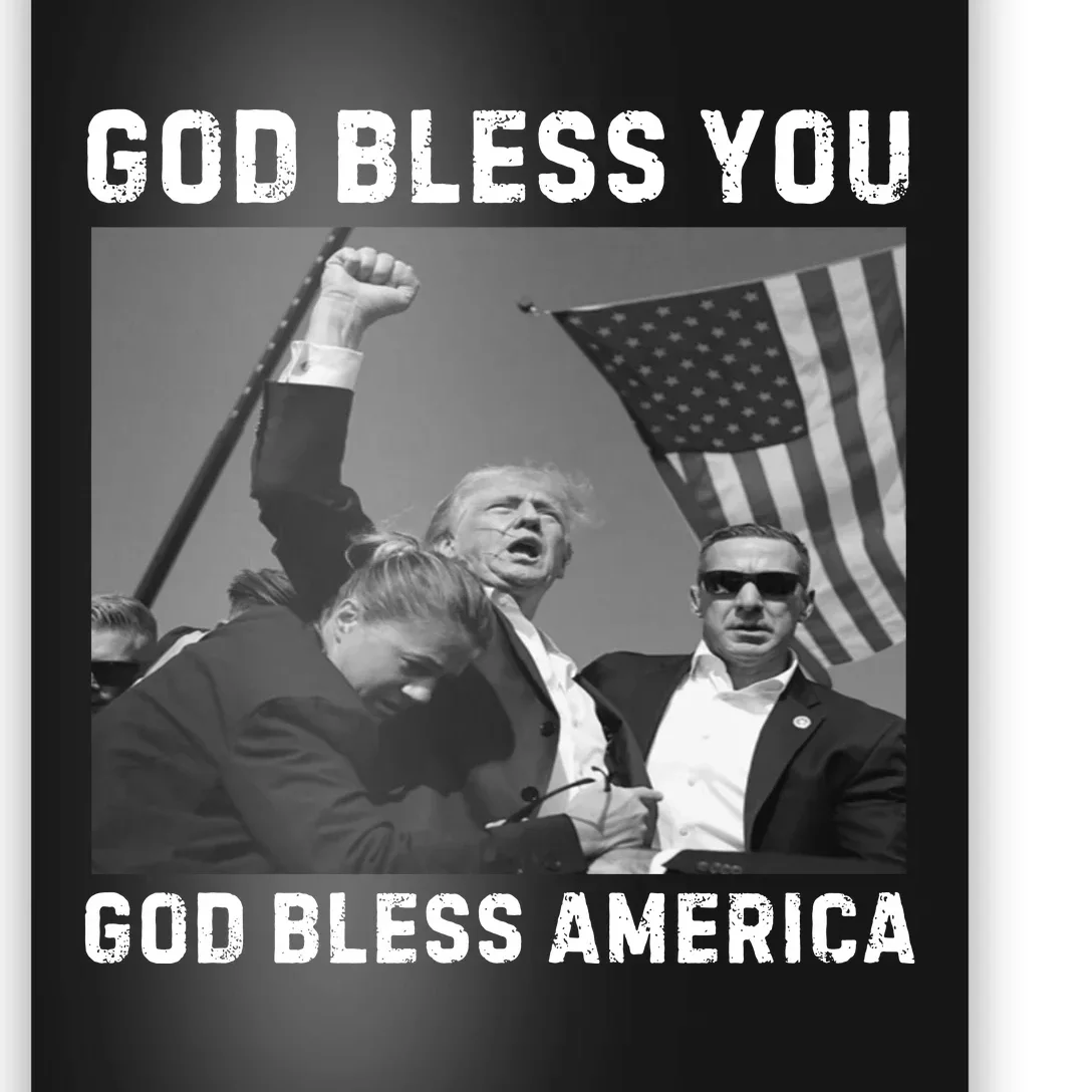 Donald Trump 2024 God Bless You God Bless America Poster