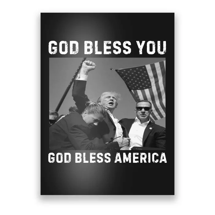 Donald Trump 2024 God Bless You God Bless America Poster