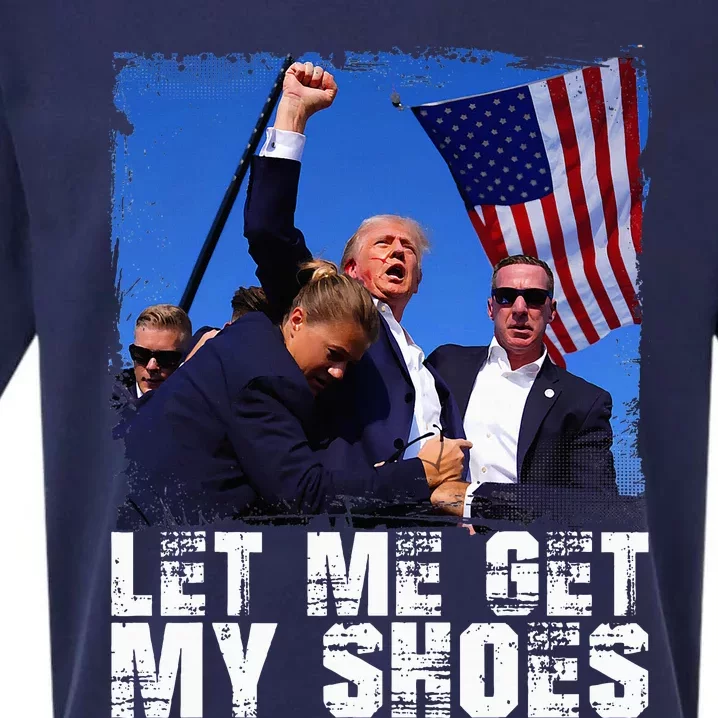 Donald Trump 2024 Fight Funny Let Me Get My Shoes Trump Sueded Cloud Jersey T-Shirt